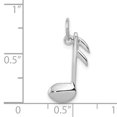 thumbnail image 4 of 14 Carats Or Blanc Note Collier Charme Pendentif Musical, 4 of 8