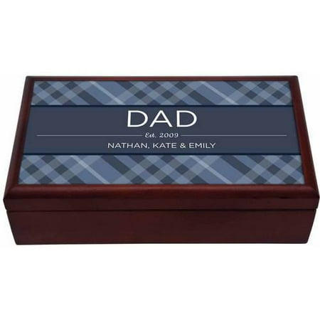 Personalized Plaid Keepsake Box For Him