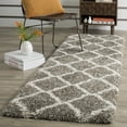 thumbnail image 2 of SAFAVIEH Hudson Aline Plush Geometric Shag Runner Rug, Grey/Ivory, 2'3" x 6', 2 of 6