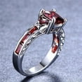 thumbnail image 2 of Womens Alloy Ring With Black Diamond Gem Inlay Fashion Jewelry And Artificial Gemstone Inlay Individually Packed, 2 of 4