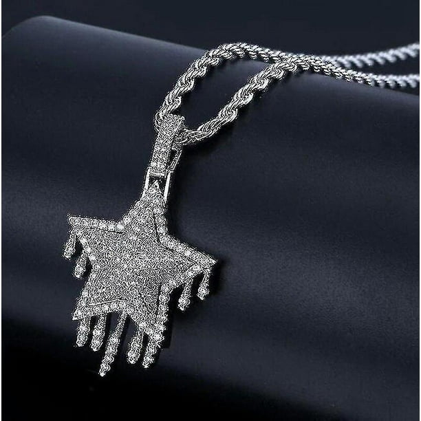 Collar De Estrella De David En Acero Inoxidable 316L - Longitud Ajustable 40-61 Cm - Incluye Caja De Regalo