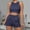 Dark Blue, variant on TMOYZQ Workout Sets for Womens 2 Piece Seamless Yoga Outfits Shorts and Crop Tank Top Matching Gym Athletic Clothing Set
