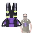 thumbnail image 3 of Chest Rig Bag Arnés Bolsa Bolsa de hombro para hombres Mujeres Deportes Viajes Ciclismo Verde púrpura kusrkot bolsa de pecho para deportes al aire libre, 3 of 8