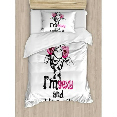 Ambesonne Giraffe Duvet Cover Set Walmart Com Walmart Com