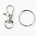 thumbnail image 7 of Unique Bargains Lobster Clasps Hook Split Ring Keyring Handbag Keychain Key Holder Silver 20pcs, 7 of 7