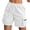 White, variant on Yievot Cargo Shorts for Women Drawstring Elastic Waist Summer Outdoor Hiking Shorts with Zipper Pockets