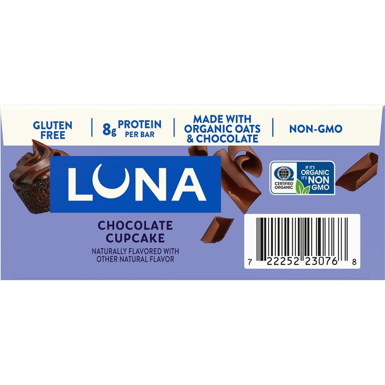 LUNA Chocolate Cupcake Flavor Snack Bars, 15 Count - Walmart.com