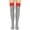 Gray, variant on Gymayou Women’s Thigh Highs with Satin Bow Decor Knee High Long Socks Soft Stretchy Gray