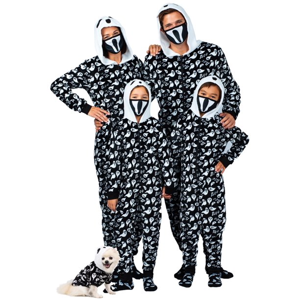 Prestigez Womens Family Ghost Onesie Pajama Costume Union Suit
