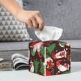 thumbnail image 6 of Fuzoiu Merry Christmas1 Print Tissue Box Cover Holder, Square Leather Tissue Box,PU Leather Decorative Organizer for Tabletop, Bathroom, Car, Office, 6 of 7