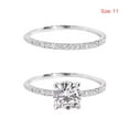thumbnail image 1 of Bradem Rings Clearance! Micro Set with Diamonds Romantic Couple Ring Ring to Send Girlfriend Gift, Silver, 11 Lady Ring Clearance Sale, 1× Ring, 1 of 3
