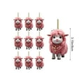 thumbnail image 3 of Fzsteel Acrylic Lamb Hanging Decorations 10PC Set for Car and Home Interior Festive Ornaments with Pink Design, 3 of 6