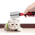thumbnail image 5 of Vett Dog Grooming Comb, Cat Rake Comb Comb with Rounded Metal Double Sided Teeth Brush Flea Comb, 5 of 5
