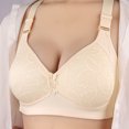 thumbnail image 2 of Ahuyic Summer Womens Bras,Plus Size Bras for Women,Women's Non-steel Lace Stitching Comfortable And Breathable Gathered Adjustable Bra Underwear, 2 of 5