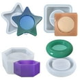 thumbnail image 2 of Heat Resistant Epoxy Mold Bendable DIY Pentagram/Square Style Candlestick Mold for Home, 2 of 8