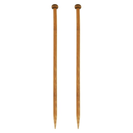 Uxcell 2Pcs 7mm Bamboo Knitting Needle Straight Single Pointed 9.8 inch Long