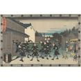 thumbnail image 2 of Andō Hiroshige 24x17 Black Ornate Framed Double Matted Museum Art Print Titled: Night Visit to the Armorer (19th Century), 2 of 5