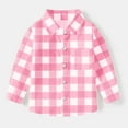 thumbnail image 7 of HAiming Boys Plaid Shirt Casual Soft Lapel Neck Long Sleeve Roll up Button down Shirts with Pocket Trendy Kids Tops, 7 of 7