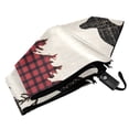 thumbnail image 6 of FORMRS Travel Umbrella Folding Auto Open Close Windproof Rain UV Protection, Christmas Plaid Forest, 6 of 8