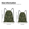 thumbnail image 7 of Ratiio Green Camouflage Skull Print Drawstring Backpack Bag Sport Gym Sackpack Heavy Duty String Backpack for Men Women, 7 of 7