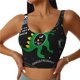 thumbnail image 1 of Balery Space Dino Cartoon Black Sujetadores deportivos con espalda cruzada para mujer, acolchados, sin costuras, de alto impacto, ideales para yoga, gimnasio, entrenamiento y fitness.-Large, 1 of 8