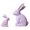 Pink, variant on KGJQ 2Pcs Distressed Rabbit Statue, Vintage Bunny Figurines, Easter Bunny Decorations, Rustic Wooden Rabbit Sculptures for Home Farmhouse Mantel Tabletop Shelf Decor