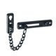 thumbnail image 1 of Protector de puerta de cadena de acero inoxidable con bloqueo de presión antirrobo de resorte, negro mate Adepaton Cerraduras, 1 of 8