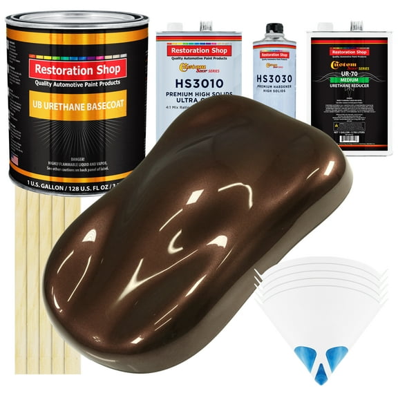Mahogany Brown Metallic Premium Gallon Kit URETHANE BASECOAT Car Auto Paint Kit