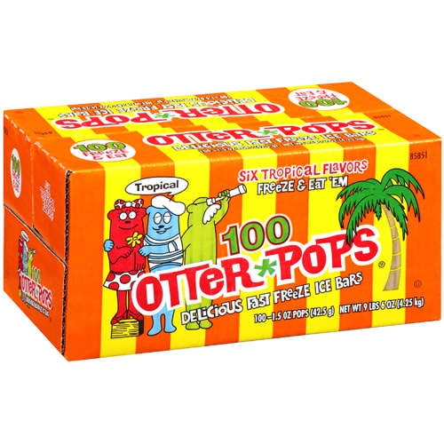 Otter Pops Tropical Ice Bars, 1.5 Oz., 100 Count - Walmart.com