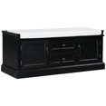 thumbnail image 3 of UBesGoo Contemporary Storage Bench Entryway Shoe Bench with Removable Cushion 2 Drawers and 2 Cabinets for Hallway Living Room Bedroom Home Office, Black, 3 of 10