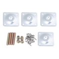 thumbnail image 1 of 4pcs Square 12 Degree Angled Furniture Leg Mounting Plates For Table Leg--, 1 of 3
