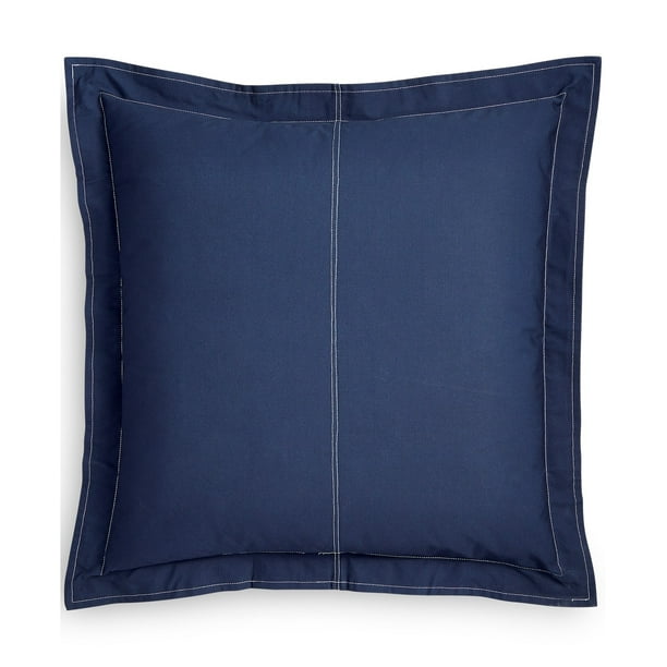 Tommy Hilfiger Navy Prep Standard Pillow Shams Navy 20"x26" Walmart
