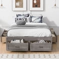 thumbnail image 3 of Aukfa Storage Platform Bed with 6 Drawers, Full Size Captain Bed Frame, Farmhouse Style, Antique Gray, 3 of 8