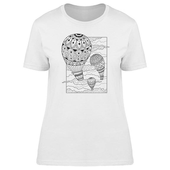 Aeronautic Balloon Sketch Tee Women's -Image by Shutterstock