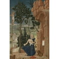thumbnail image 2 of Follower of Andrea Mantegna 13x18 Gold Ornate Wood Frame and Double Matted Museum Art Print Titled - Saint Jerome in the Wilderness (C. 1475), 2 of 4