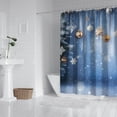 thumbnail image 2 of Shower Curtain for Bathroom Winter Snowflake Xmas Ball Pine Branches Bathroom Curtain Waterproof Beautiful Shower Curtain Hooks Included,72x72Inch, 2 of 5