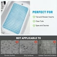 thumbnail image 2 of GPED Mats Tapete de Bañera para Ducha y Bañera, Tapete de Baño Antideslizante de 34 x 22 Pulgadas con Agujeros de Drenaje y Ventosas, Tapete de Baño Lavable a Máquina para el Piso de la Bañera Mats c, 2 of 6
