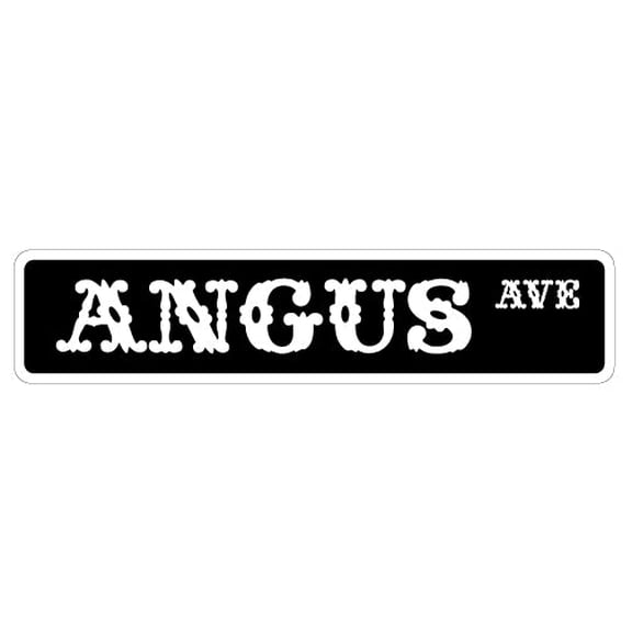 SignMission SS-730-ANGUS 7 x 30 in. Angus Street Sign - Beef Cattle Farm Cow Bull