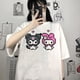 thumbnail image 4 of Cartoon Kuromied Devil Print Fashion Short Sleeve Women's T-Shirtpangjing, 4 of 4
