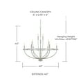 thumbnail image 4 of 428501MB-HomePlace-Greyson - Twelve Light Chandelier Matte Black Finish, 4 of 6