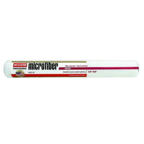 Wooster Brush R523 18 inch Microfiber 3/8 inch Nap Paint Roller Cover
