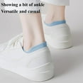 thumbnail image 2 of 6 pairs 100% Cotton Thin Socks Women No Show Casual Lightweight Low Cut Ankle Socks Non Drop Heel Soft Breathable 4-8.5, 2 of 7