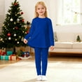 thumbnail image 2 of Krdevn Girls Soft Two Piece Pajama Set Long Sleeve Top and Pants Comfy Casual Sleepwear Everyday Outfit for Kids,3-4 Years, 2 of 5