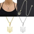 thumbnail image 2 of Ukraine National Emblem Necklace Hollow Jewelry Ukrainian Symbol Necklace, 2 of 5