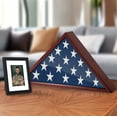 thumbnail image 4 of Americanflat 5x9.5 Picture Frame Large Flag Display Case Fits Folded Burial Flags Silhouette Box - Mahogany, 4 of 7