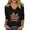 Black, variant on Arlun Mardi Gras V-Neck 3/4 Sleeve T-Shirts for Women Fashion Ball Mask Pattern Printed Rave Carnival Tops Soft Comfortable Stylish Holiday Party Outfits 2026 Spring Wear M