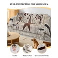 thumbnail image 4 of Texas Star Vintage Couch Cover, Brown Retro Berry Beige Wooden Sofa Cover Blanket for Loveseat Couches, Sectional Sofa Slipcover Furniture Protector for Living Room Bedroom 71''x118'', 4 of 9