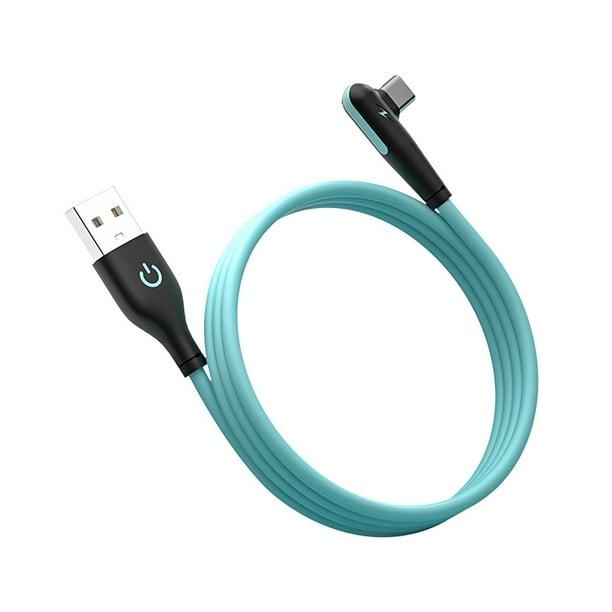 Cable De Datos Usbc De Silicona Líquida En Forma De L, 2,4 A, Cable De Carga Rápida En Forma De L, 1 Metro