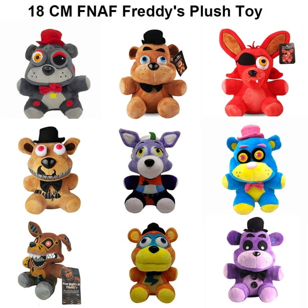 18cm FNAF Plush Toys Kawaii Freddys Animal Foxy Bonnie Bear Ribbit