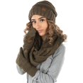 thumbnail image 1 of Oversized Slouchy Beanie Infinity Scarf Texting Glove Matching Set, 1 of 3